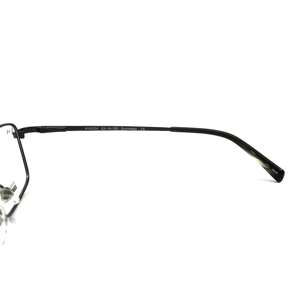 Adrienne Vittadini Eyeglasses Frames AV6034 OUH Gunmetal Rectangle 52-19-150